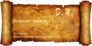 Dukesz Maura névjegykártya